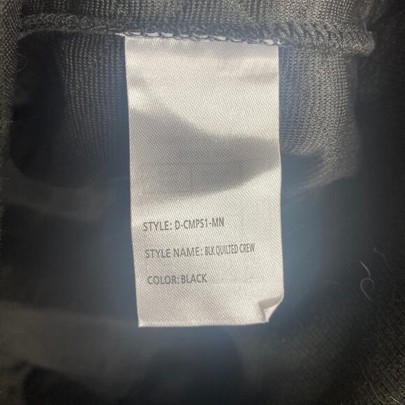 Nomad Sweater Mens Medium Black Pullover Quilted Pattern Raglan Sleeve Crew Neck - Picture 4 of 6